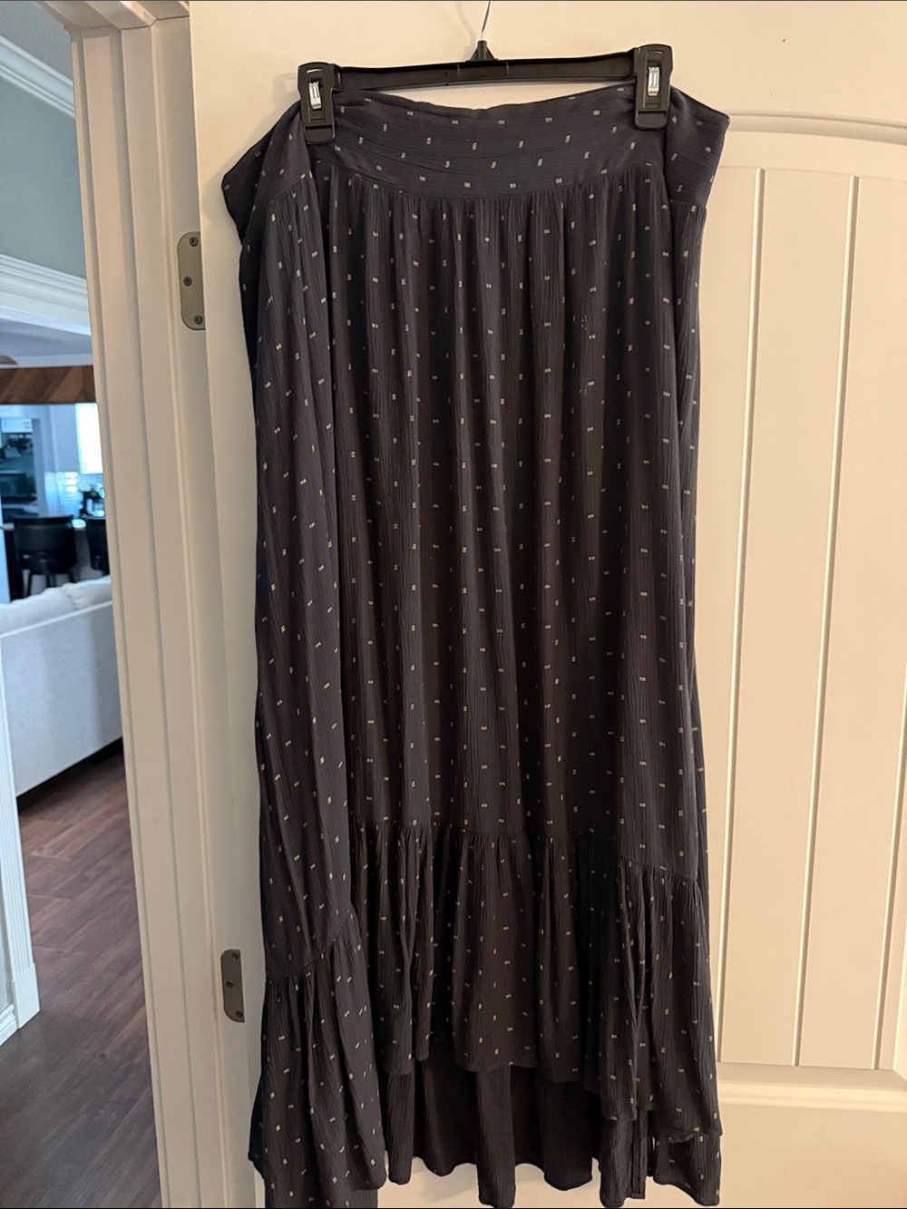 Jessica Simpson Dark Navy Patterned Women's Maxi skirt 2x